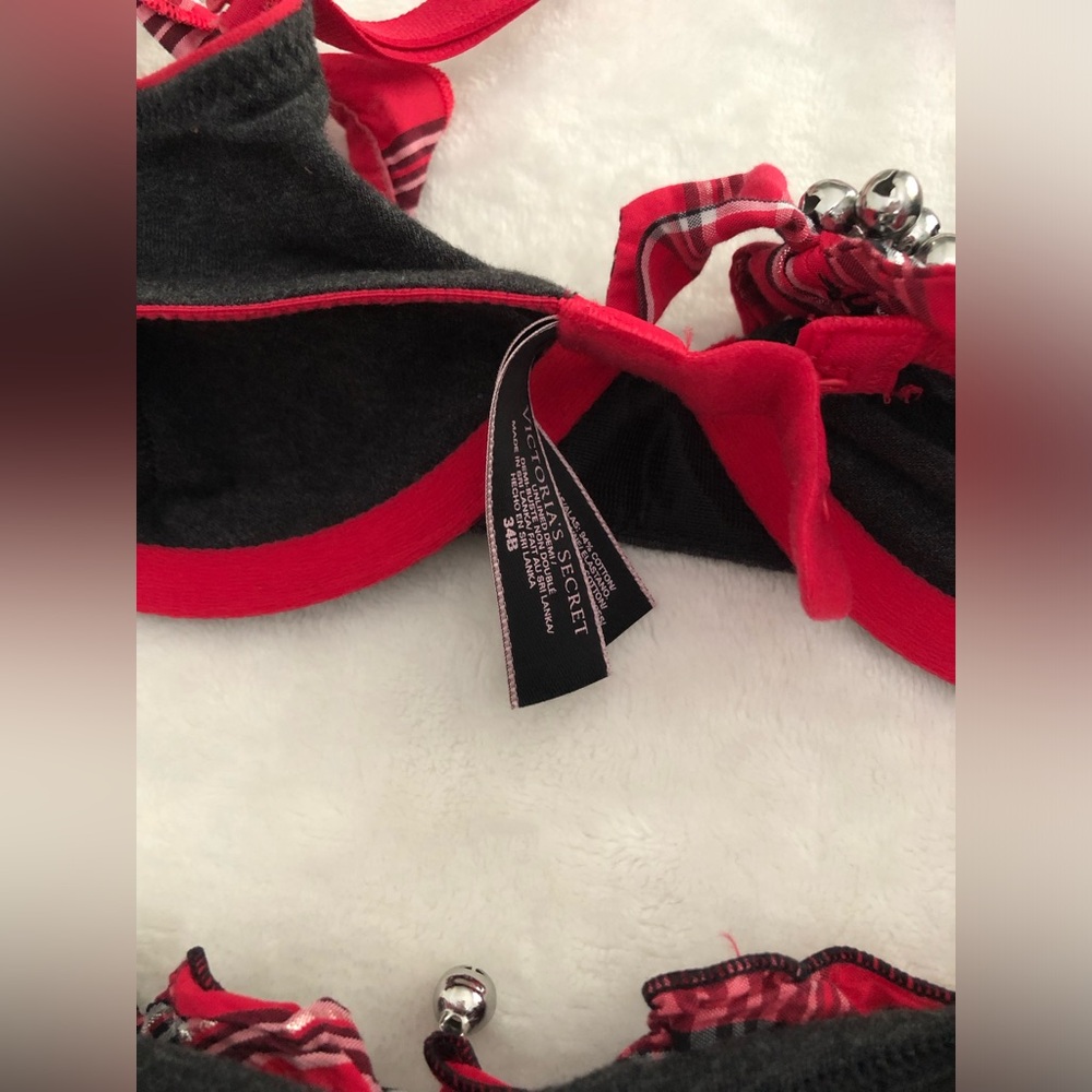 Victoria’s Secret cotton blended bells bra and bottom set, bra 34B, bottom SP - Picture 5 of 10